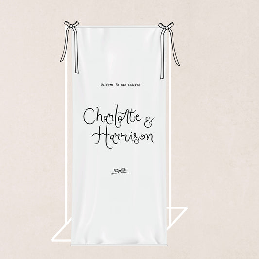 J'Adore Cloth Welcome Sign