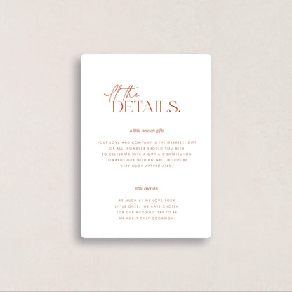 Only One Finer Details Card