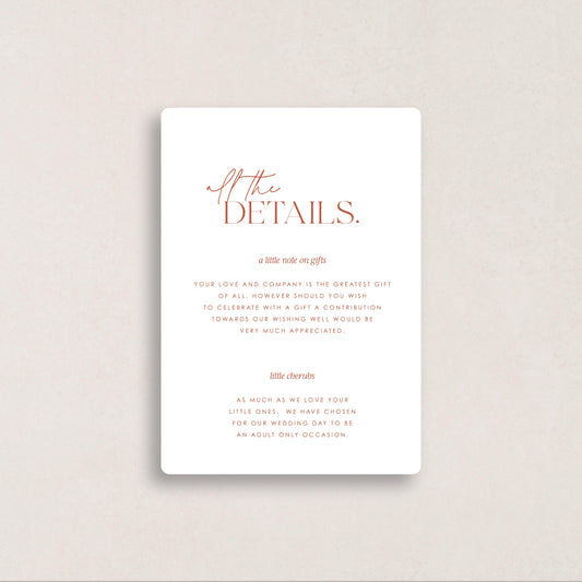Only One Finer Details Card